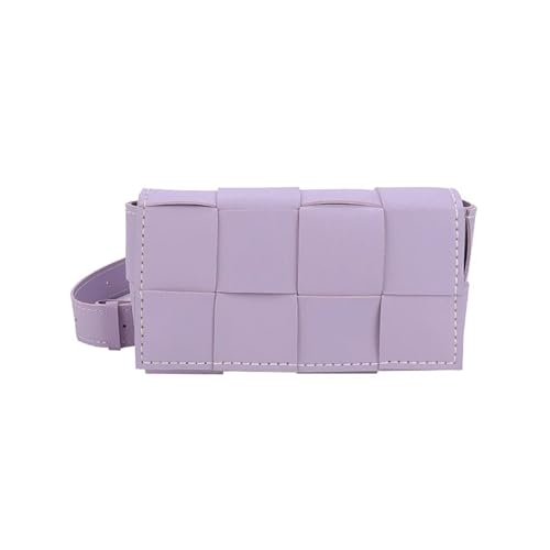 WEOKDFHA DIY-Set zur Ledertaschenherstellung 1 Set handgemachte Handtasche Schultergurt gewebte Tasche Set Leder Tasche Böden DIY Telefon Rucksack gewebte rechteckige Tasche(Purple) von WEOKDFHA