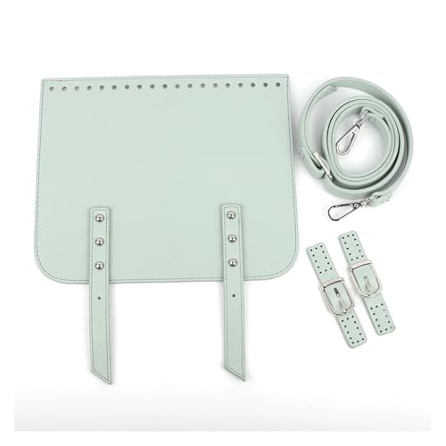 WEOKDFHA DIY-Set zur Ledertaschenherstellung 3-teiliges Ledertaschen-Set, gehäkelte Umhängetasche mit Löchern, Verstellbarer Taschengurt for DIY-Frauen-Handtaschen-Zubehör(Green) von WEOKDFHA
