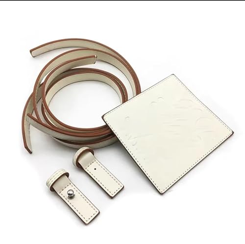 WEOKDFHA DIY-Set zur Ledertaschenherstellung 8 Farben, 4 Teile/Satz Kunstleder-Umhängetasche-Untergurt, Ersatz for DIY-Strick-, Häkel-, Handtaschen-Nähzubehör(White) von WEOKDFHA
