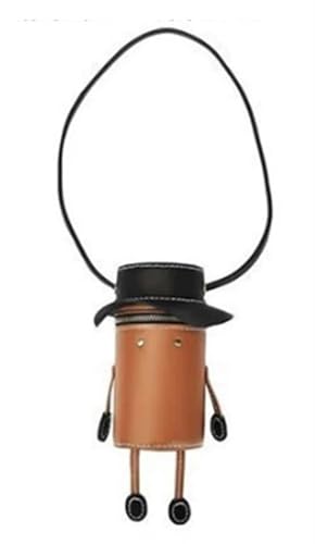 WEOKDFHA DIY-Set zur Ledertaschenherstellung DIY Leder Umhängetaschen Material Set Gewebt Hut Allgleiches Nette Zylinder Eimer Umhängetasche Frauen Casual Handtaschen(Coffee) von WEOKDFHA