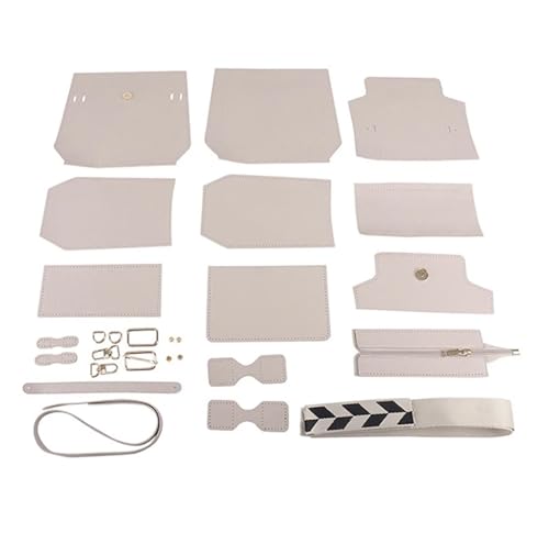 WEOKDFHA DIY-Set zur Ledertaschenherstellung DIY handgemachte gewebte Tasche Handtasche Frauen Einkaufstasche Dame Schultertaschen PU Leder Mode Handtasche(White) von WEOKDFHA