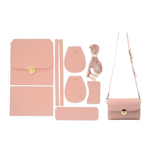 WEOKDFHA DIY-Set zur Ledertaschenherstellung Design Reine Farbe Telefon PU quadratische Tasche Handtasche Material Set DIY handgefertigt(Material Set) von WEOKDFHA