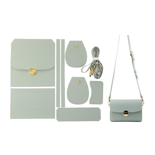 WEOKDFHA DIY-Set zur Ledertaschenherstellung Design Reine Farbe Telefon PU quadratische Tasche Handtasche Material Set DIY handgefertigt(Material set-01) von WEOKDFHA
