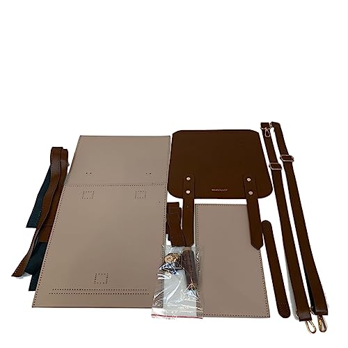 WEOKDFHA DIY-Set zur Ledertaschenherstellung Große Kapazität PU Material Set DIY handgemachte Handytasche Handtasche Rucksack(Material set-01) von WEOKDFHA