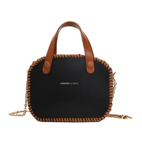 WEOKDFHA DIY-Set zur Ledertaschenherstellung Vintage Retro Handtasche DIY handgemachte PU Material Set Rucksack Handytasche Zubehör for Frauen Handtasche(Black) von WEOKDFHA