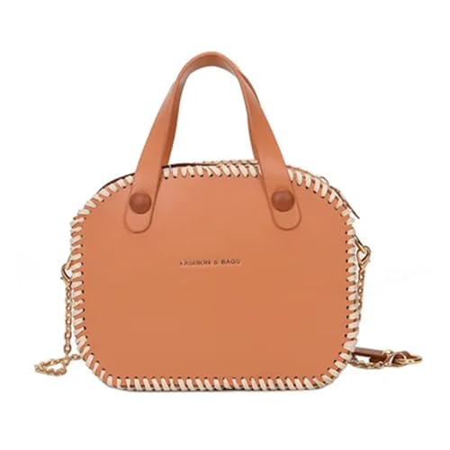WEOKDFHA DIY-Set zur Ledertaschenherstellung Vintage Retro Handtasche DIY handgemachte PU Material Set Rucksack Handytasche Zubehör for Frauen Handtasche(Orange) von WEOKDFHA