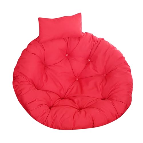 WEOKDFHA Hängekorb-Stuhlkissen Dickes Papasan-Stuhlkissen, bequemes Hängesesselkissen, Hängematten-Schaukelpolster, Liegestuhlkissen for den Innenbereich, 100 x cm(Big red,115CM) von WEOKDFHA