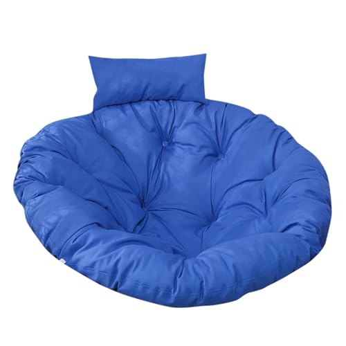 WEOKDFHA Hängekorb-Stuhlkissen Dickes Papasan-Stuhlkissen, bequemes Hängesesselkissen, Hängematten-Schaukelpolster, Liegestuhlkissen for den Innenbereich, 100 x cm(Dark Blue,125CM) von WEOKDFHA