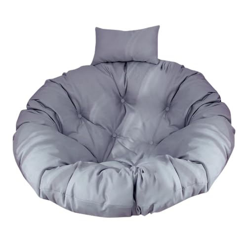 WEOKDFHA Hängekorb-Stuhlkissen Dickes Papasan-Stuhlkissen, bequemes Hängesesselkissen, Hängematten-Schaukelpolster, Liegestuhlkissen for den Innenbereich, 100 x cm(Gray,125CM) von WEOKDFHA