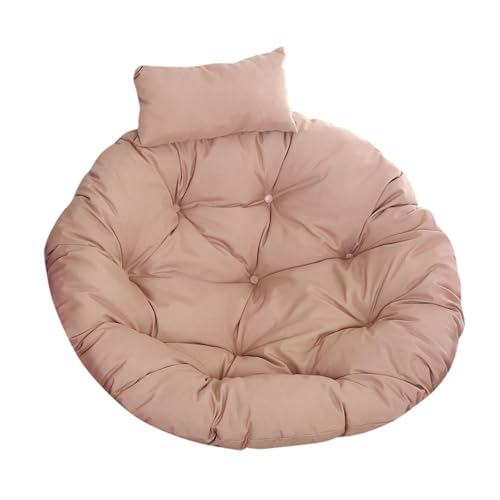 WEOKDFHA Hängekorb-Stuhlkissen Dickes Papasan-Stuhlkissen, bequemes Hängesesselkissen, Hängematten-Schaukelpolster, Liegestuhlkissen for den Innenbereich, 100 x cm(Light Coffee,125CM) von WEOKDFHA
