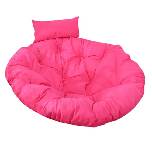 WEOKDFHA Hängekorb-Stuhlkissen Dickes Papasan-Stuhlkissen, bequemes Hängesesselkissen, Hängematten-Schaukelpolster, Liegestuhlkissen for den Innenbereich, 100 x cm(Rose red,110CM) von WEOKDFHA