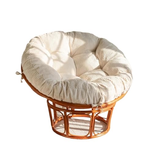 WEOKDFHA Hängekorb-Stuhlkissen Stuhlkissen mit Cordbezug (ohne Stuhl), 48 x H Stützkissen, überfülltes, Beige von WEOKDFHA