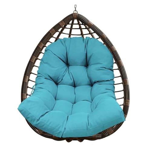 WEOKDFHA Hängekorb-Stuhlkissen Wasserdichtes Hängekorbkissen for Schaukeln, verdicktes, weiches Eierstuhlpolster, Sitzkissen for Garten, drinnen und draußen, Terrasse for Rattanstühle(Blue) von WEOKDFHA