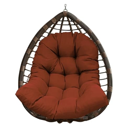 WEOKDFHA Hängekorb-Stuhlkissen Wasserdichtes Hängekorbkissen for Schaukeln, verdicktes, weiches Eierstuhlpolster, Sitzkissen for Garten, drinnen und draußen, Terrasse for Rattanstühle(Coffee) von WEOKDFHA