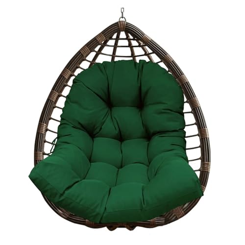 WEOKDFHA Hängekorb-Stuhlkissen Wasserdichtes Hängekorbkissen for Schaukeln, verdicktes, weiches Eierstuhlpolster, Sitzkissen for Garten, drinnen und draußen, Terrasse for Rattanstühle(Green) von WEOKDFHA