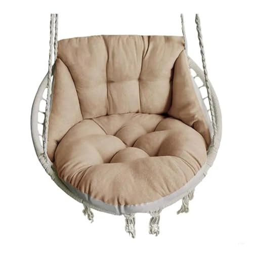 WEOKDFHA Hängekorb-Stuhlkissen Weiches Hängekorbpolster for Schaukelstühle, Polsterhalter for Gartenhängesessel mit elastischer Baumwollfüllung(Coffee Color) von WEOKDFHA