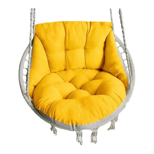 WEOKDFHA Hängekorb-Stuhlkissen Weiches Hängekorbpolster for Schaukelstühle, Polsterhalter for Gartenhängesessel mit elastischer Baumwollfüllung(Yellow) von WEOKDFHA