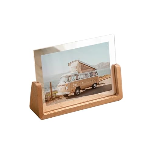 WEOKDFHA Haustier-Fotorahmen 6/7/8 Zoll Fotorahmen U-Form Transparenter Bilderrahmen for Desktop-Bürodekor Holzdisplayhalter(C no Paper,15.2 20.3cm) von WEOKDFHA