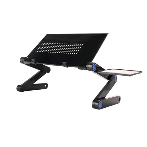 WEOKDFHA Klappbarer Nachttisch Klappbarer Betttisch, kühlender Laptoptisch, Laptopständer, Flacher Tisch, geeignet for Fernseher, Bett, Sofa, PC, Laptoptischständer(H036-black) von WEOKDFHA