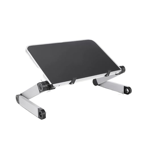 WEOKDFHA Klappbarer Nachttisch Klappbarer Betttisch, kühlender Laptoptisch, Laptopständer, Flacher Tisch, geeignet for Fernseher, Bett, Sofa, PC, Laptoptischständer(H036-white) von WEOKDFHA