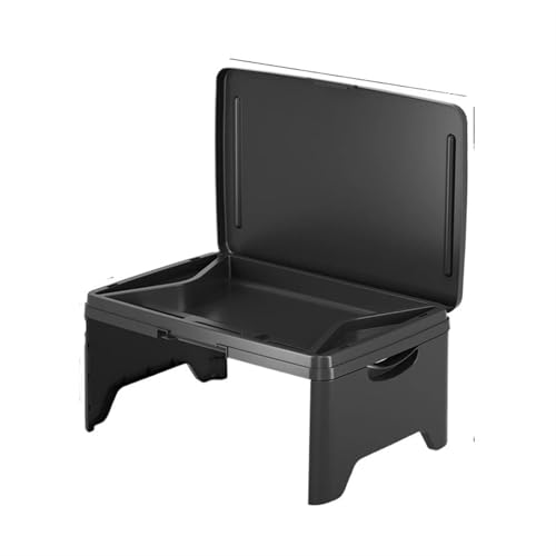 WEOKDFHA Klappbarer Nachttisch Klappbarer Betttisch Lazy Tragbarer Klapptisch, Multifunktionaler Laptop-Schreibtisch, Schreibtisch im Studentenwohnheim(Black) von WEOKDFHA
