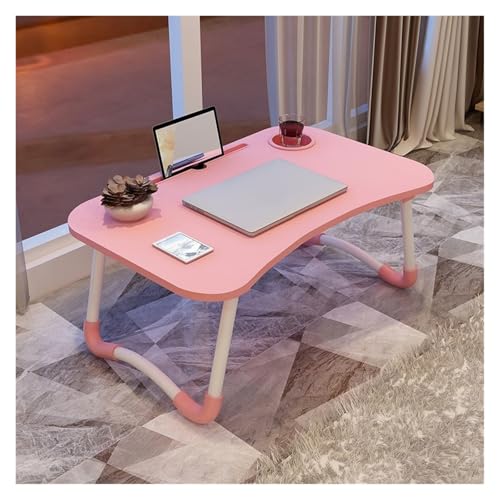 WEOKDFHA Klappbarer Nachttisch Klappbetttisch, 1 STÜCK Kreativer tragbarer Schreibtisch Faltbarer Computertisch Laptop-Schreibtisch Bett Haushaltseinfacher Klapptisch mit Getränkehalter(Color1) von WEOKDFHA