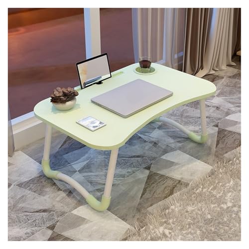 WEOKDFHA Klappbarer Nachttisch Klappbetttisch, 1 STÜCK Kreativer tragbarer Schreibtisch Faltbarer Computertisch Laptop-Schreibtisch Bett Haushaltseinfacher Klapptisch mit Getränkehalter(Color3) von WEOKDFHA