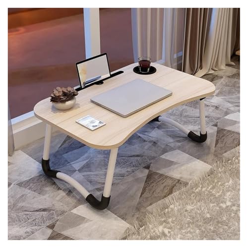 WEOKDFHA Klappbarer Nachttisch Klappbetttisch, 1 STÜCK Kreativer tragbarer Schreibtisch Faltbarer Computertisch Laptop-Schreibtisch Bett Haushaltseinfacher Klapptisch mit Getränkehalter(Color4) von WEOKDFHA