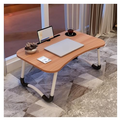 WEOKDFHA Klappbarer Nachttisch Klappbetttisch, 1 STÜCK Kreativer tragbarer Schreibtisch Faltbarer Computertisch Laptop-Schreibtisch Bett Haushaltseinfacher Klapptisch mit Getränkehalter(Color5) von WEOKDFHA
