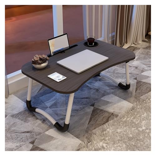 WEOKDFHA Klappbarer Nachttisch Klappbetttisch, 1 STÜCK Kreativer tragbarer Schreibtisch Faltbarer Computertisch Laptop-Schreibtisch Bett Haushaltseinfacher Klapptisch mit Getränkehalter(Color6) von WEOKDFHA
