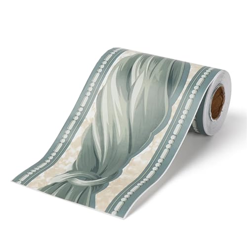 WEOKDFHA selbstklebende bordüre aufkleber Selbstklebende PVC-Taillenlinie Tapete, Retro-Prägung, Wohnzimmer, Sockelleiste, Bordüre, Wanddekoration, Ecke, Heimdekoration, Kunstaufkleber(04 10x10M) von WEOKDFHA