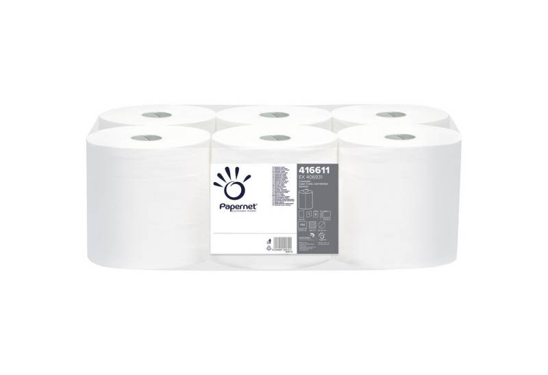 WEPA Papierhandtuch Papernet Handtuchrolle weiß 1-lagig PA= 6 Rollen á 750 Blatt von WEPA