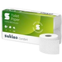 Toilettenpapier Comfort 2-lagig Papier 100 % recycelt hochweiß 250 Bl./Rl. 8 Rl./Pack. von WEPA