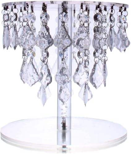 WEPDIY Kristall-Kuchenständer-Set aus Acryl für Tisch, Hochzeit, Tafelaufsatz, Turm, Set von Kuchenständern (19,8 cm, Acryl) von WEPDIY
