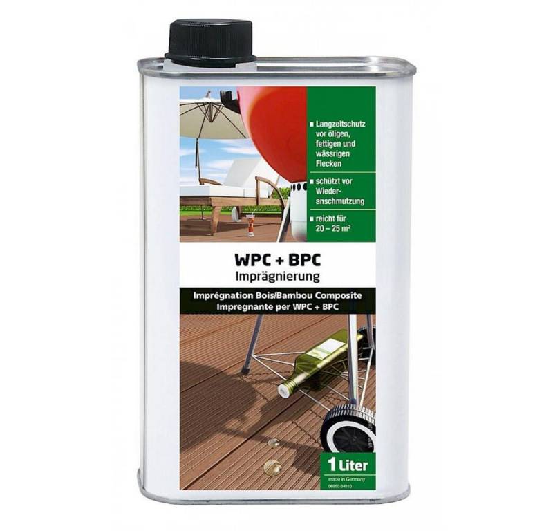 WEPOS CHEMIE GMBH WPC + BPC Imprägnierung transparent 1 Liter Spezialimprägnierung Kunststoffpflegemittel, Verhindert das Eindringen von Flüssigkeiten in die Oberfläche WEPOS CHEMIE GMBH WPC + BPC Imprägnierung transparent 1 Liter Spezialimprägnierung Kunststoffpflegemittel, Verhindert das Eindringen von Flüssigkeiten in die Oberfläche von WEPOS CHEMIE GMBH