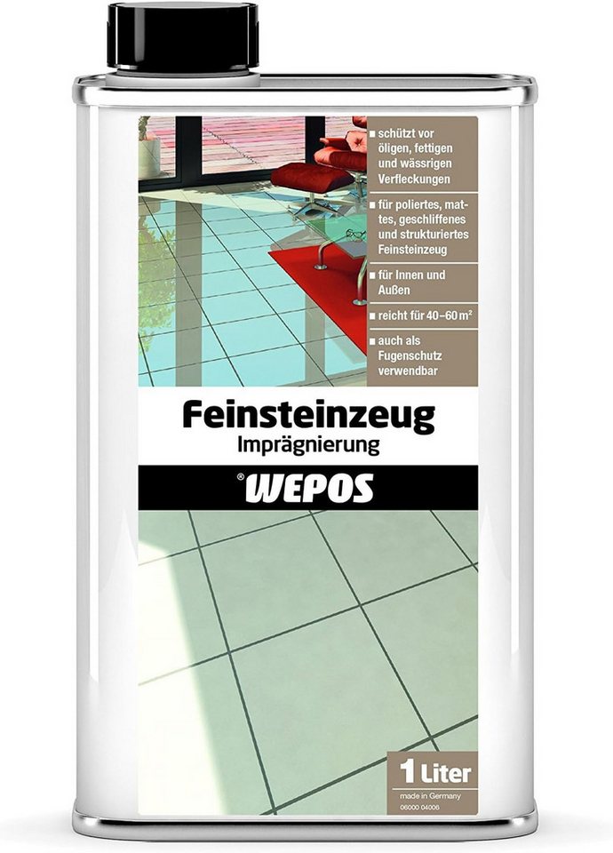 WEPOS CHEMIE GMBH Wepos Feinsteinzeug Imprägnierung 1 Liter Naturstein-Imprägnierung von WEPOS CHEMIE GMBH
