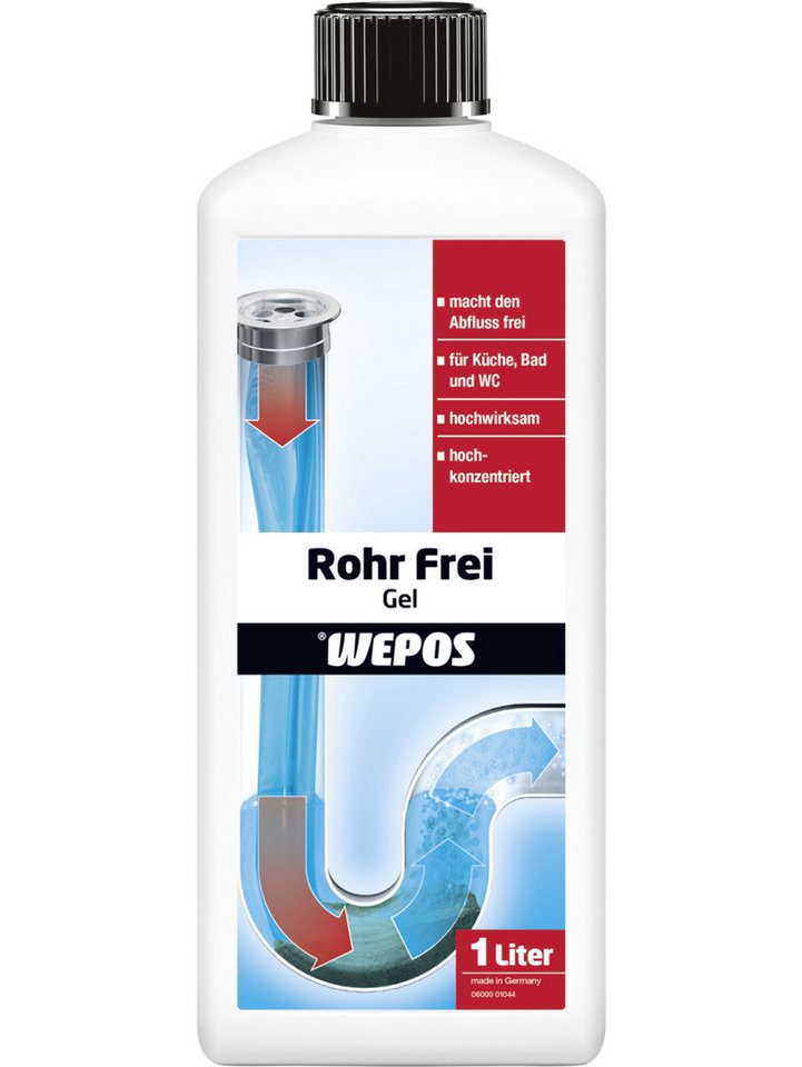 WEPOS CHEMIE GMBH Wepos Rohrfreigel für Küche und Bad 1 L Badreiniger WEPOS CHEMIE GMBH Wepos Rohrfreigel für Küche und Bad 1 L Badreiniger von WEPOS CHEMIE GMBH
