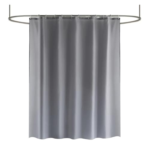 WEQYFDC 180-230cm Duschvorhänge Wasserdicht Heavy Duty Dicker Stoff Badvorhang for Hotelbadezimmer Badewanne Solide Weiß Private Abdeckung(Grey,180x200cm) von WEQYFDC