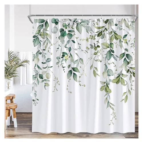 WEQYFDC Blätter Duschvorhänge Herbst Braun Blatt Aquarell Pflanzen Modern Bad Vorhang Polyester Stoff Home Badezimmer Dekor(Color:16,70x90in) von WEQYFDC