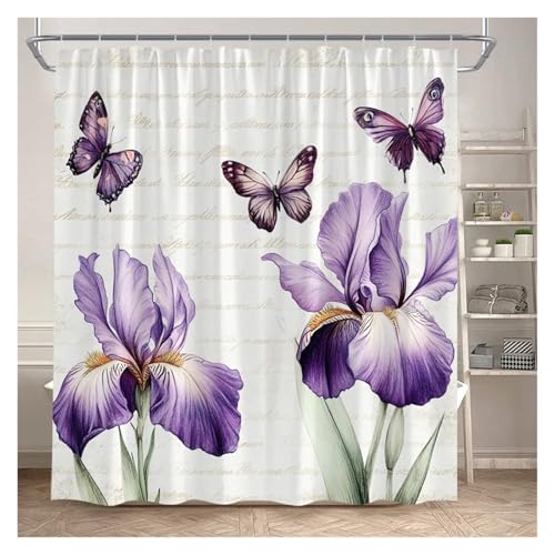 WEQYFDC Blätter Duschvorhänge Herbst Braun Blatt Aquarell Pflanzen Modern Bad Vorhang Polyester Stoff Home Badezimmer Dekor(Color:20,78x70in) von WEQYFDC