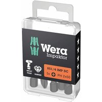 Bit Impaktor 1/4 din 3126 E6,3 PH2x50mm 5er Pack - Wera von Wera