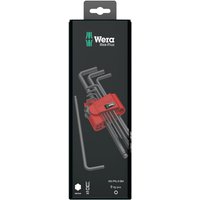 Wera - 950/9 Hex-Plus 6 sb Winkelschlüsselsatz, metrisch, BlackLaser, 9-teilig von Wera
