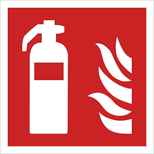 Feuerlöscher Brandschutzzeichen Symbol Schild Nachleuchtend ASR A1.3 400 x 400 mm von WERBEPUNKT.