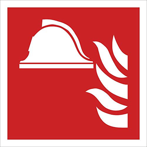 Geräte Brandbekämpfung Brandschutzzeichen Symbol Aufkleber Nachleuchtend ASR A1.3 200 x 200 mm von WERBEPUNKT.