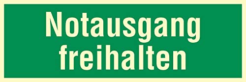 Notausgang freihalten Rettungswegschild Schild Nachleuchtend ASR A1.3-300x100mm Notausgang freihalten Rettungswegschild Schild Nachleuchtend ASR A1.3-300x100mm von WERBEPUNKT.