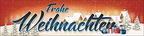 PVC Werbebanner Banner Plane Frohe Weihnachten Merry Christmas Fest mit Ösen, 3000 x 750 mm PVC Werbebanner Banner Plane Frohe Weihnachten Merry Christmas Fest mit Ösen, 3000 x 750 mm von Werbepunkt.