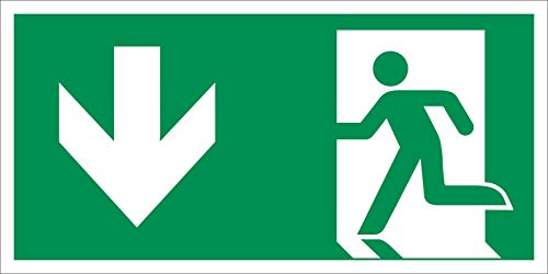 Richtungspfeil Fluchtwegschild Rettungswegschild Aufkleber Nachleuchtend ASR A1.3 400 x 200 mm von Werbepunkt.