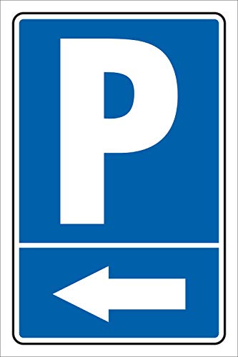 Schild "Parkplatz mit Pfeil, links", 300 x 200 mm Schild "Parkplatz mit Pfeil, links", 300 x 200 mm von WERBEPUNKT.