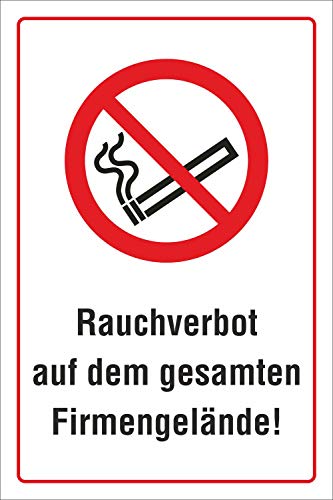 Schild Rauchverbot auf dem gesamten Firmengelände Rauchen verboten Alu-Verbund 600 x 400 mm Schild Rauchverbot auf dem gesamten Firmengelände Rauchen verboten Alu-Verbund 600 x 400 mm von Werbepunkt.