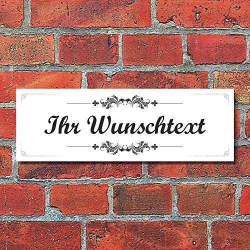 WERBEPUNKT. Schild Vintage Nostalgie Dekoschild Namensschild Türschild Haustür - 30x10 cm von WERBEPUNKT.
